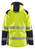 Damen High Vis Shelljacke 4436 High Vis gelb/marineblau - Rückseite