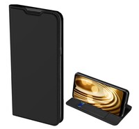 DUX DUCIS SKIN PRO tok álló, bőr hatású (FLIP, oldalra nyíló, bankkártya tartó, asztali tartó funkció) FEKETE [Samsung Galaxy M01 ...