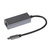 Aluminium USB-C to Gigabit RJ45 Ethernet Network LAN Adapter - Black, 0.25m