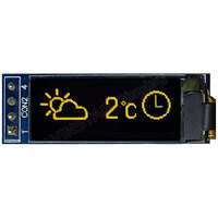 Winstar WEA012832FLPP3N00000 OLED COG 128x32 Yellow 0.91" on PCB I2C