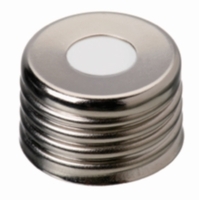 Magnetische Universal Schraubverschlüsse ND18 für Feingewindeflaschen ND18 (LLG-Labware) | Farbe: silber