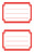 Buch-Etiketten, Papier, roter Rahmen, rot, 12 Aufkleber