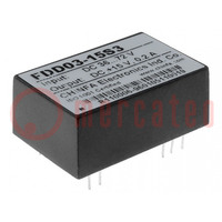 Converter: DC/DC; 3W; Uin: 36÷72V; Uout: 15VDC; Iout: 100mA