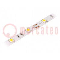 LED szalag; fehér meleg; 5050; 12V; LED/m: 30; 14,36mm; IP20; 120°