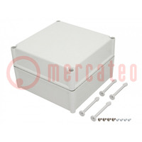 Enclosure: multipurpose; X: 278mm; Y: 278mm; Z: 180mm; SOLID; grey