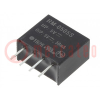 Converter: DC/DC; 0.25W; Uin: 4.5÷5.5V; Uout: 5VDC; Iout: 50mA; SIP4
