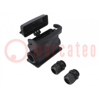 Enclosure: for HDC connectors; Han-Eco® B; size 24B; with latch