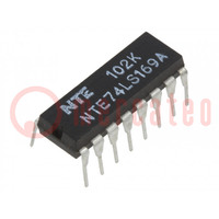 IC: digital; 4bit,binary up/down counter,synchronous; TTL; THT
