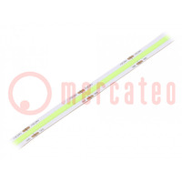 COB LED tape; green; 24V; LED/m: 528; 10mm; IP20; 10W/m; CRImin: 80