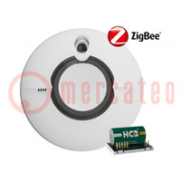 Meter: smoke detector; 132x40.5mm; 4÷38°C; Interface: ZigBee