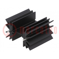 Heatsink: extruded; H; TO218,TO220,TO247; black; L: 41.9mm; 3.3°C/W