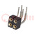 Socket; pin strips; female; PIN: 4; turned contacts; angled 90°