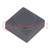 Button; rectangular; grey; polyamide; 15.5x15.5mm