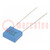 Capacitor: polyester; 0.001uF; 40VAC; 63VDC; 5mm; ±10%; -55÷125°C
