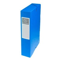 Füzetbox karton Exacompta A/4 60 mm gerinccel prespán kék