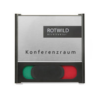 Türschild BOX, inkl. FB-Anzeige, 4 mm ESG, Maße (B x H x T): 15,4 x 15,4 x 1,2 c