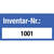 SafetyMarking Etik. Inventar-Nr 1001 - 2000, 4 x 2 cm 1000er Rolle, VOID-Folie Version: 02 - blau