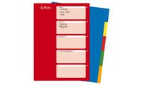 herlitz Kunststoff-Register, blanko, A4, farbig, 10-teilig (10715415)