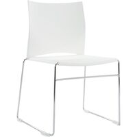 Produktbild zu TOPSTAR Web-Chair Besucherstuhl, Sitzschale-Rückenlehne KS weiß,Gestell verchr.