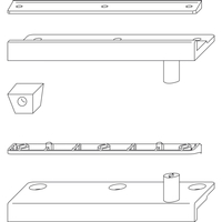 Produktbild zu MACO RUSTICO Schließzapfenplatten-Garnitur BLR R2, Ladenabstand 17 mm, schwarz