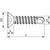 Skizze zu SFS-SN2/17 Armierungsschraube 4.8x22 PH 2 Edelstahl A2 für Kunststoffprofile