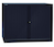 Bisley Rollladenschrank EuroTambours, 2 Fachböden, 2,5 OH, B 1200 mm, Korpus schwarz, Rollladen schwarz