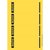 Rückenschild selbstklebend PC, Papier, kurz, breit, 100 Stück, gelb