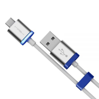 MiPow GlowSync cable USB 0,2 m USB 2.0 USB A Micro-USB B Azul, Blanco