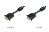Digitus DVI Anschlusskabel, DVI(24+1), 2x Ferrit St/St, 2.0m, DVI-D Dual Link, sw