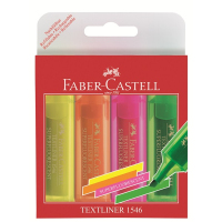 Faber-Castell TEXTLINER 1546 Marker Meißel Orange, Pink, Grün, Gelb