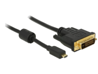 DeLOCK 83586 adaptador de cable de vídeo 2 m Micro-HDMI DVI-D Negro
