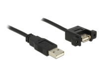 DeLOCK 1m 2xUSB2.0-A USB-kabel USB 2.0 USB A Zwart