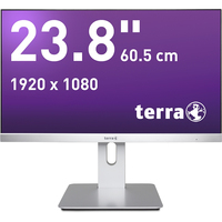 Wortmann AG TERRA 2462W LED display 60,5 cm (23.8") 1920 x 1080 Pixels Full HD Zwart, Zilver