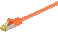 Goobay RJ45 Patch Cord CAT 6A S/FTP (PiMF), 500 MHz, with CAT 7 Raw Cable, orange, 10m