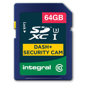 Integral 64 GB DASH CAM AND SECURITY CAMERA SDHC/XC C10 UHS-I U3 Speicherkarte SD
