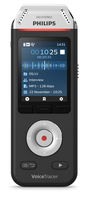Philips Voice Tracer DVT2810/00 dittafono Flash card Nero, Cromo