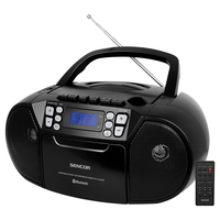 Sencor SPT 3907 B hordozható sztereó rendszer Digitális 4 W FM Fekete MP3-lejátszás