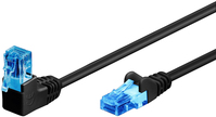 Goobay 51530 hálózati kábel Fekete, Kék 2 M Cat6 U/UTP (UTP)