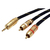 ROLINE 11.09.4273 audio kabel 2,5 m 3.5mm 2 x RCA Zwart, Goud