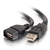 C2G 2m USB 2.0 A mannelijk naar A vrouwelijk verlengkabel - Zwart