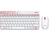Logitech MK240 Nano Wireless Keyboard and Mouse Combo toetsenbord Inclusief muis RF Draadloos Russisch Wit, Rood