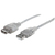 Manhattan Hi-Speed USB 2.0 Verlängerungskabel, USB 2.0, Typ A Stecker - Typ A Buchse, 480 Mbps, 3 m, Silber