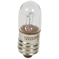 Ampoule culot E10 12V 0,10A 1,2W pour bloc autonome d'éclairage de sécurité (060926)