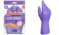 Spontex Latex-Handschuh Extra Comfort, Größe L, lila (5129003)