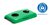 Durable 60L Hinged Bin Lid ECO Green | Two Holes for Cans/Bottles | DURABIN