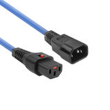 ACT Cable de conexión 230V C13 bloqueable - C14 Azul 2,00 m