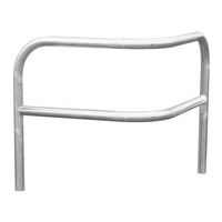 Galvanised Angled Corner Safety Barrier - L 800 x W 800 x H 1000mm - (294506) On base plates