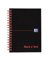 Black n' Red Ruled Perforated Wirebound Hardback Notebook A6 (Pack of 5)