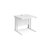 Maestro 25 straight desk 800mm x 800mm - white cable managed leg frame and white