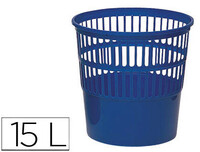 Papelera Plastico 119 Azul Medida 27.5X27.5 Cm
